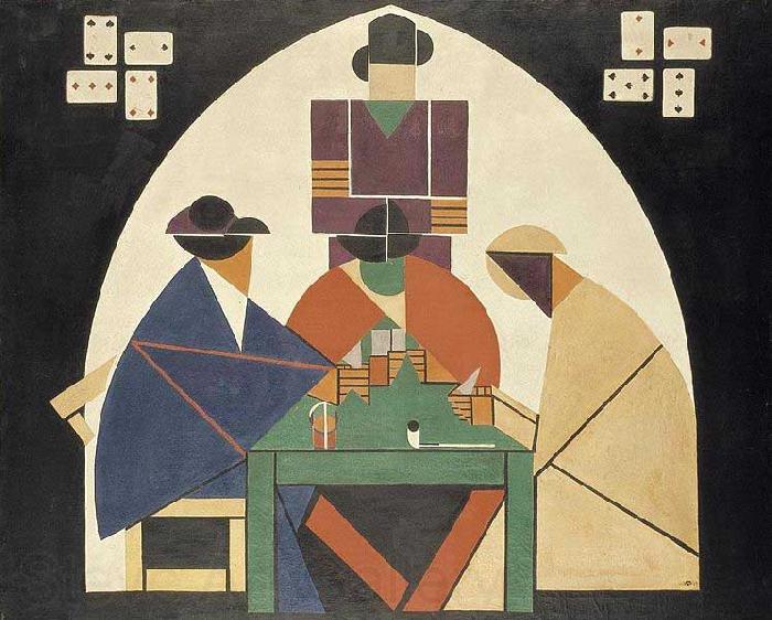Theo van Doesburg The Cardplayers. Norge oil painting art